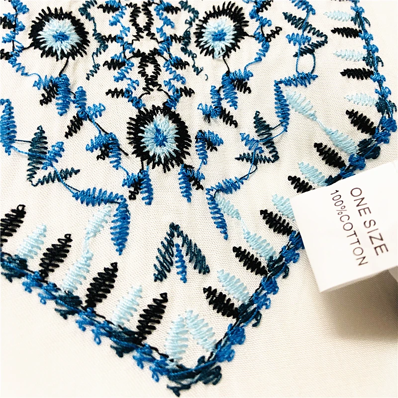 Женское пляжное платье с вышивкой Indie хлопковая туника разрезом сбоку одежда для