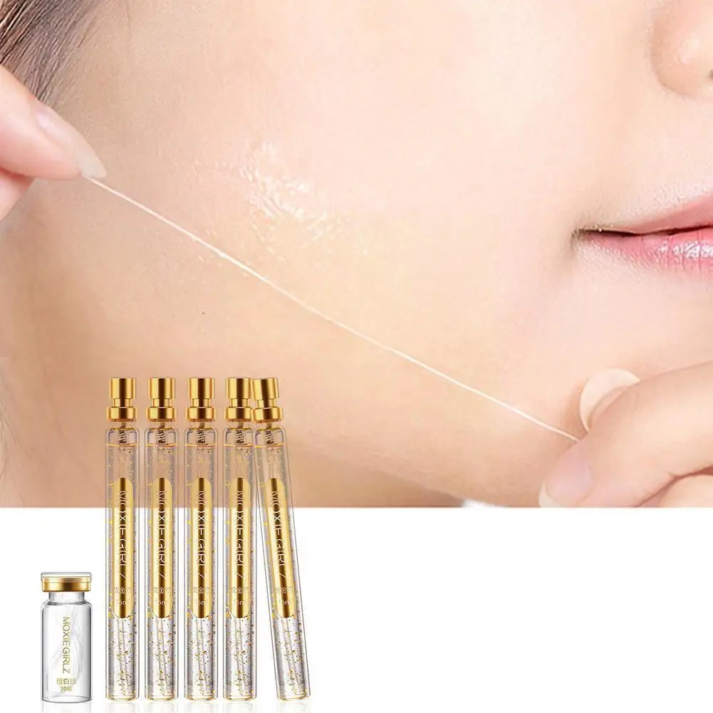 

24K Gold Face Serum Active Collagen Silk Thread Face Moisturizing Smoothing EssenceAnti-aging Acid Skin Firming Care Hyalur Y1Y5