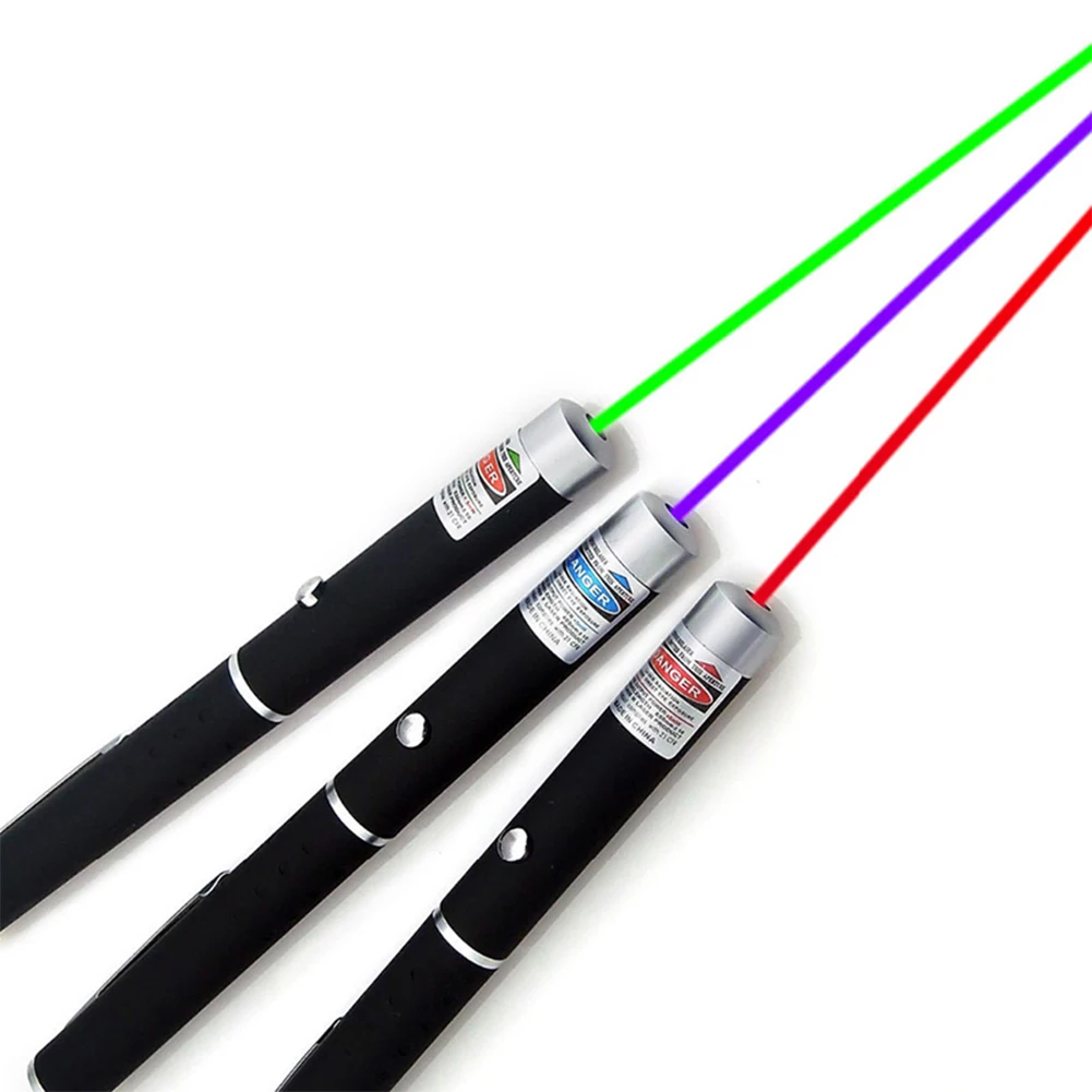 5MW Strong Green Blue Red LED Laser Pet Cat Toy Red Dot Light Sight 530Nm 405Nm 650Nm Interactive Laser Pen Pointer