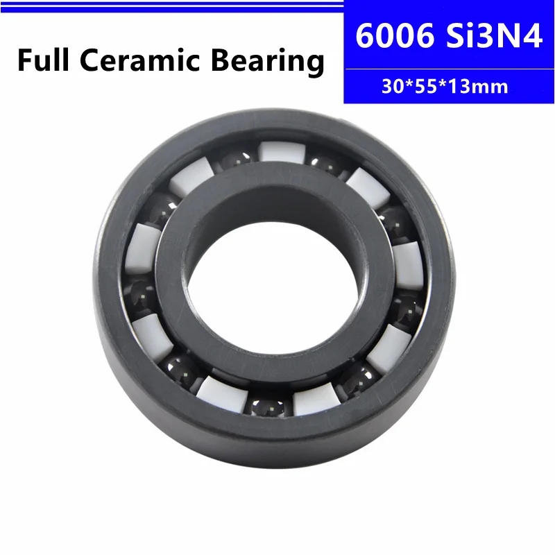 4pcs/10pcs Si3N4 6006 30*55*13mm silicon nitride full Ceramic deep groove ball bearing 30x55x13mm high speed abrasion resistant