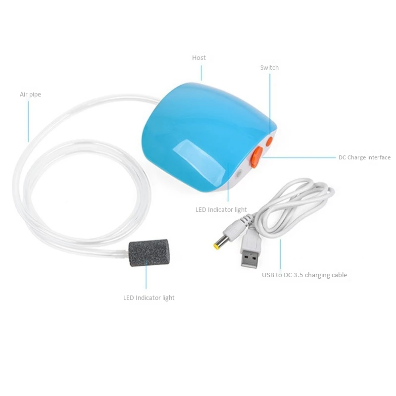 Usb зарядка перезаряжаемая литиевая батарея Супер Бесшумный аквариумный аквариум