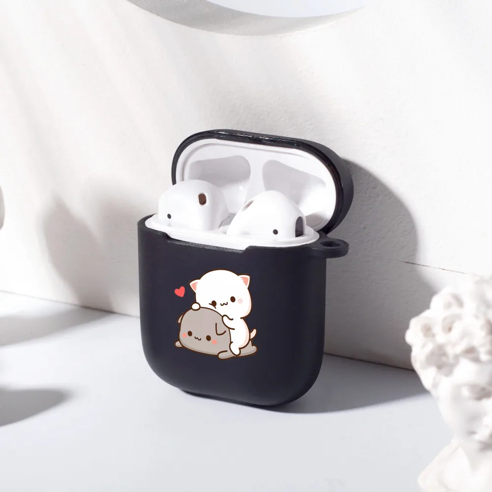 

Lover Cartoon Cats Airpods 2 Case Cute Coque Luxury Cover Air Pod Cases DIY Gift Airpod Case Pod Earphone Accessories