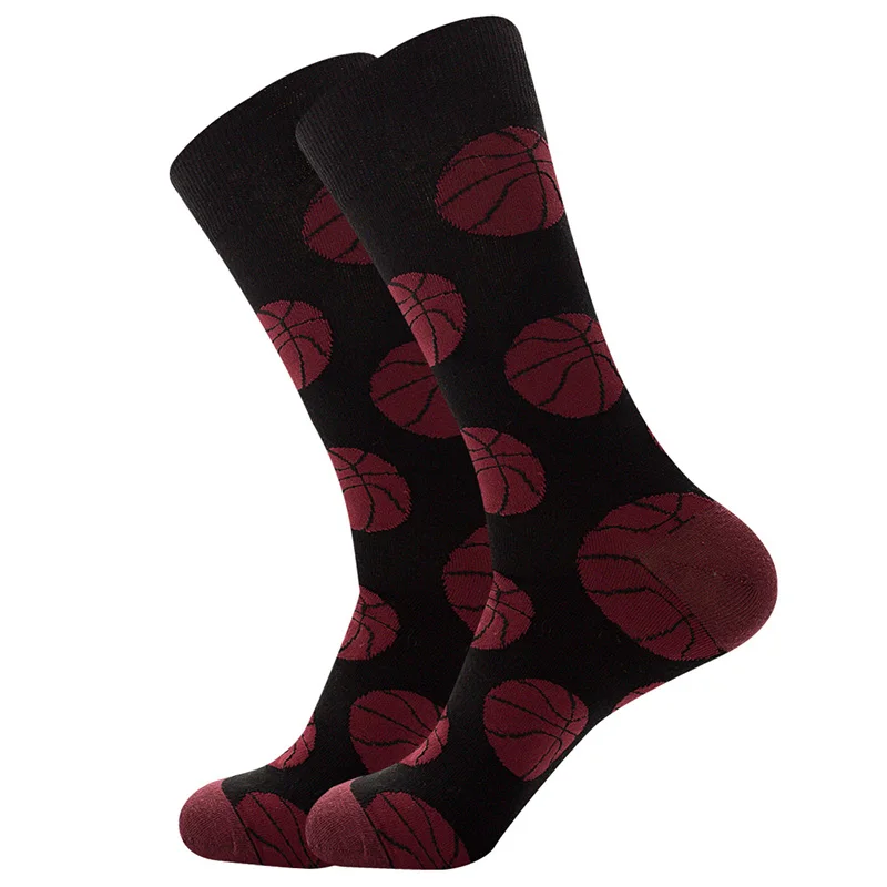 

Happy Socks Men Sports Women's Funny Socks With Printed Football Basketball Rugby Badminton100% Cotton Breathable Socks unisex