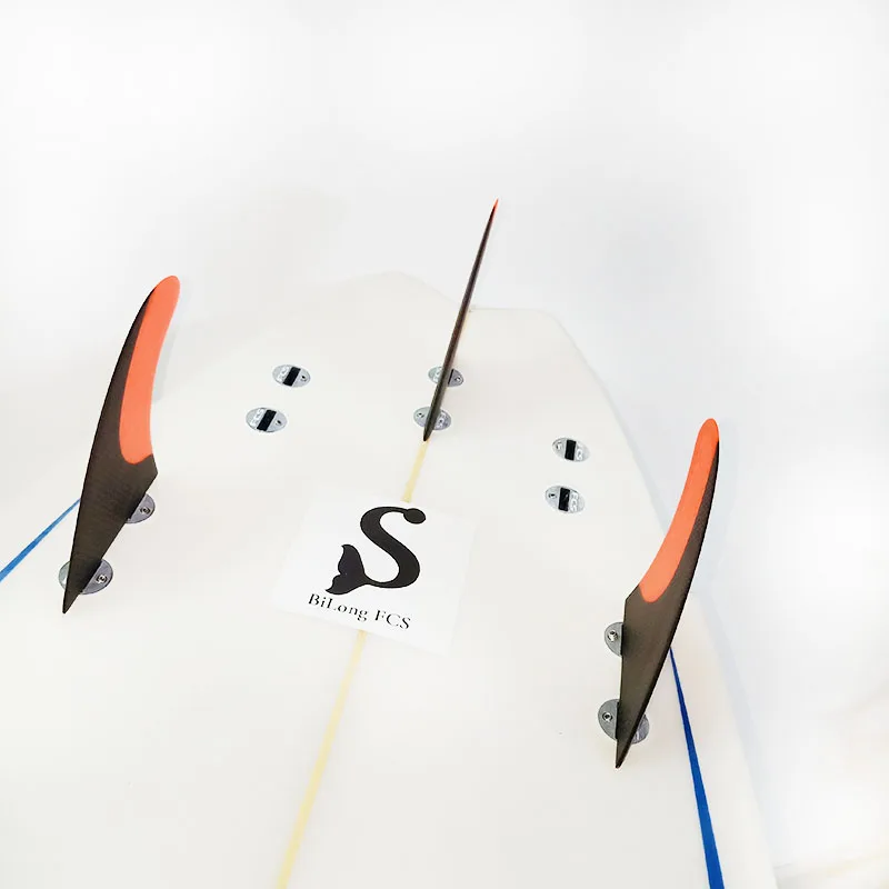 BiLong FCS производительность Ядро PC tri-set доски для серфинга плавники 3-fin G5 Размер carbonfiber surf fin M размер черный+ красный FCS плавники