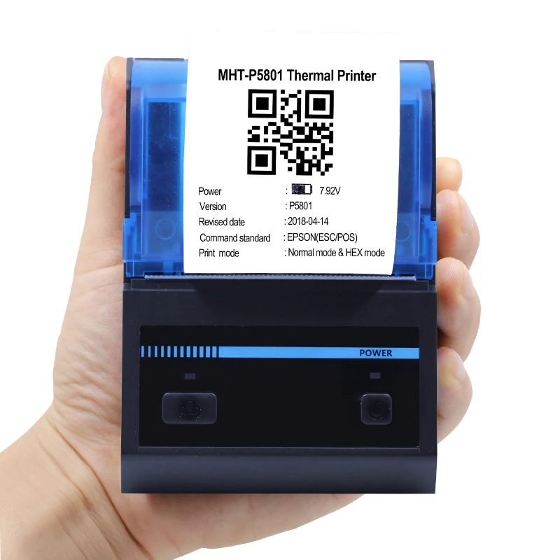Bluetooth чековый принтер 58 мм портативный POS мини термопринтер для купюр и такси Andirod