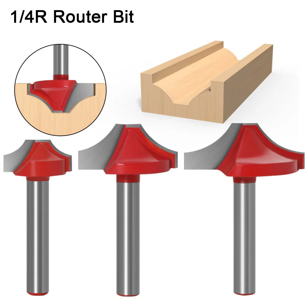 

Opening Carving Woodworking Tools 1/4R Engraving Machine Milling Cutter Double R Wood Router Bit Tungsten Solid Carbide End mill