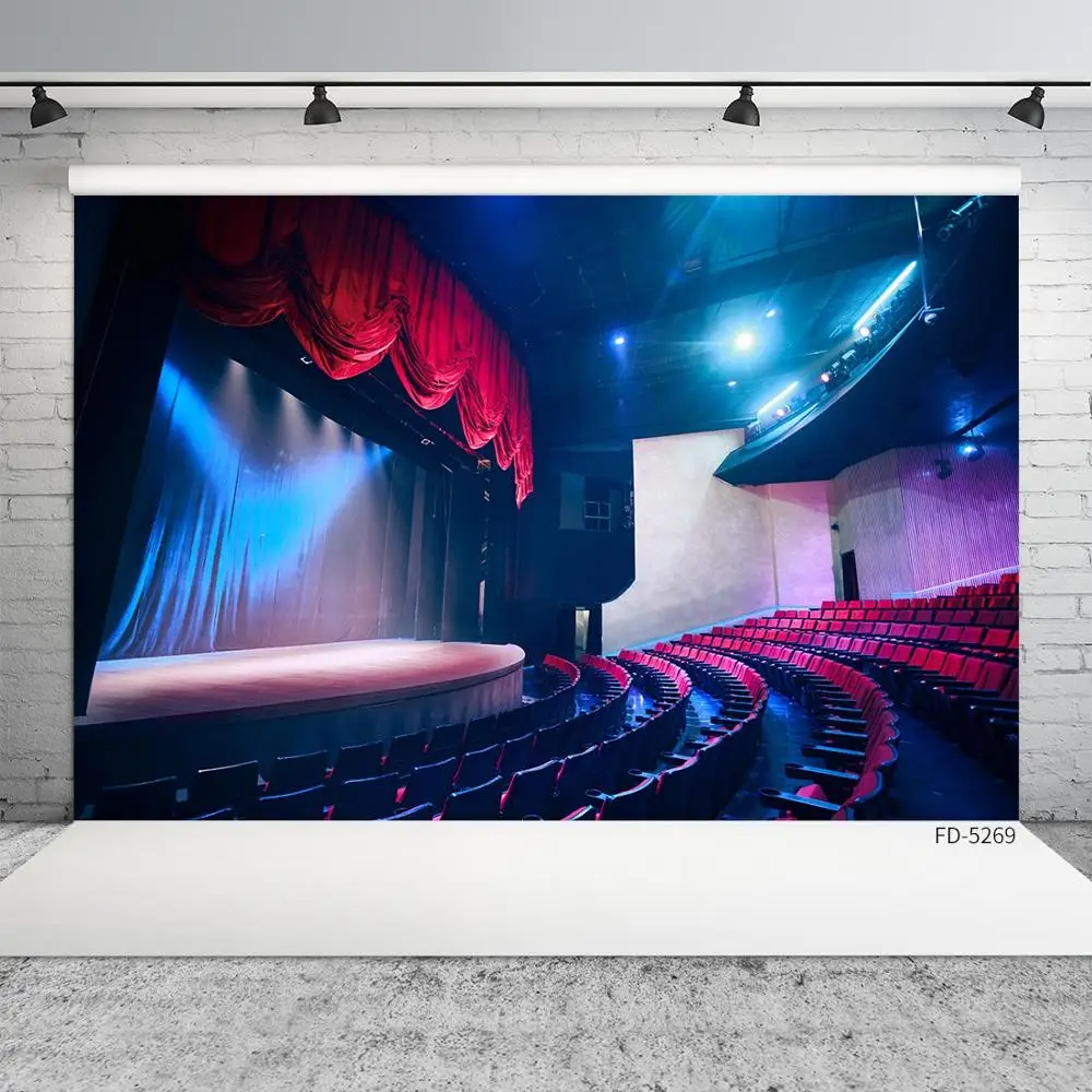 Фон для фотосъемки с изображением Красной занавески и сидений | Электроника