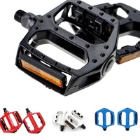 1 pair aluminum alloy anti slip bicycle pedal with reflective strips bike parts bicycle pedal