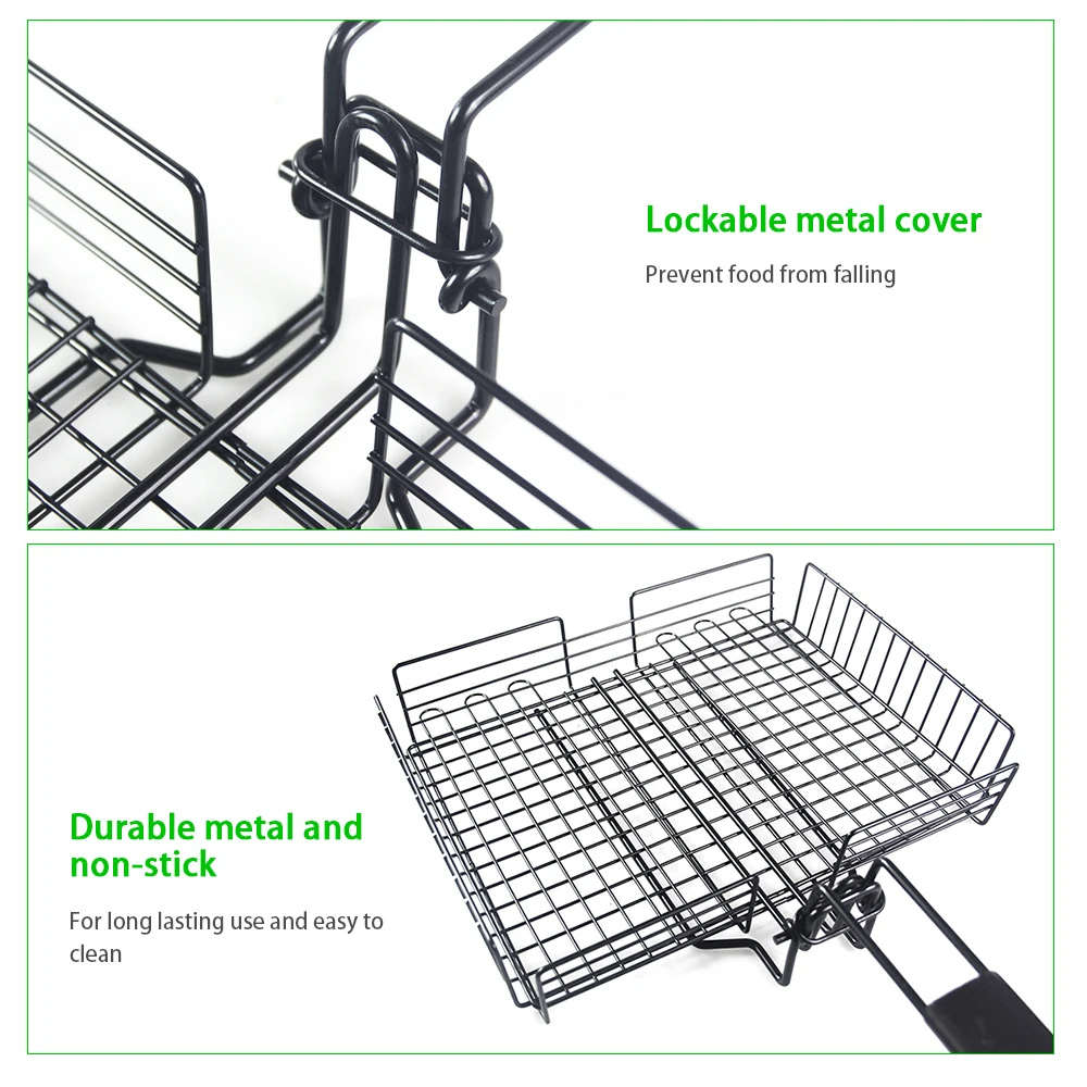 Нержавеющая сталь барбекю Гриль Корзина размера плюс Инструменты для аксессуары