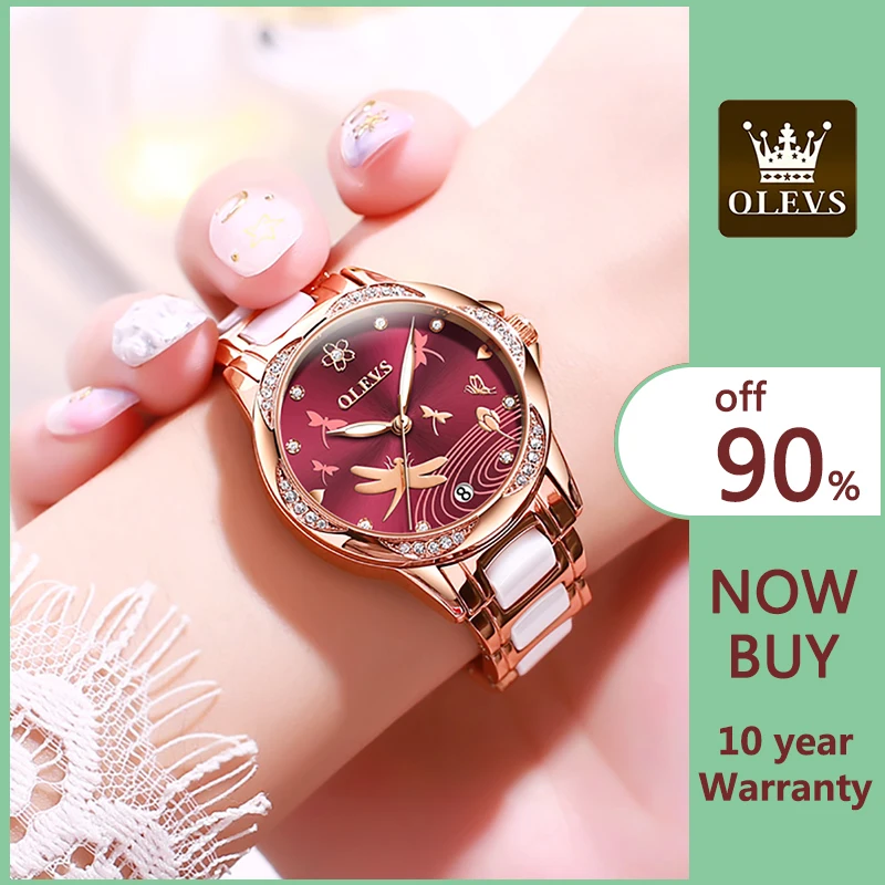 

Женские часы OLEVS механические полностью автоматические модные водонепроницаемые женские роскошные подарки женские часы наручные часы для ...