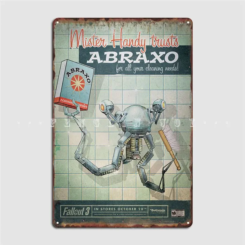 

Металлический знак Abraxo для вечеринки, Настенный декор, настенный паб, персонализированный оловянный знак, постер