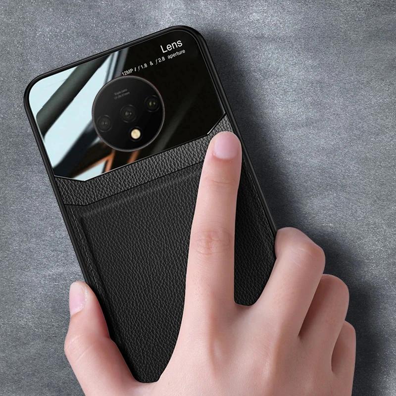 KISS чехол OnePlus 7 Pro Чехол кожаный зеркальный стеклянный Силиконовый противоударный