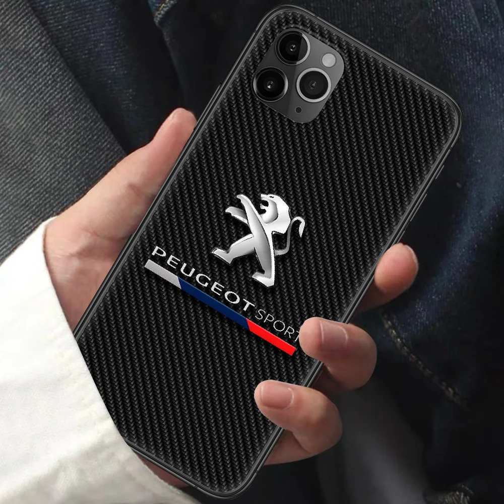 

Dongfeng Peugeot Phone Case For Iphone 11 12 Mini PRO XR X XS MAX 6 6s 7 8 Plus 5 5s SE 2020 black Cell Fashion Shell Soft Coque