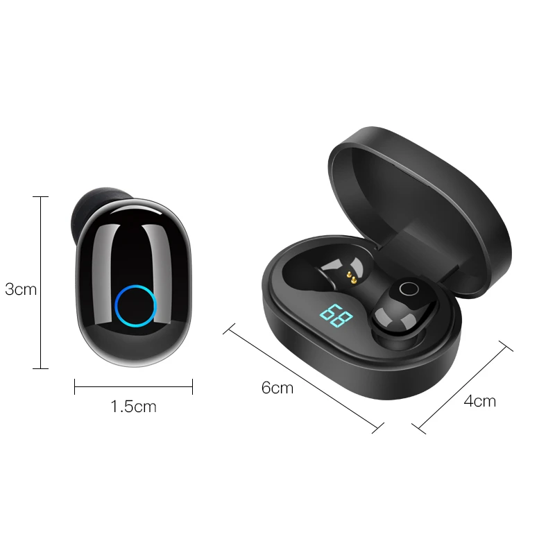 

true wireless bluetooth earphones Stereo HiFi Touch control headphones TWS Noise Cancelling earbuds with microphone for phones