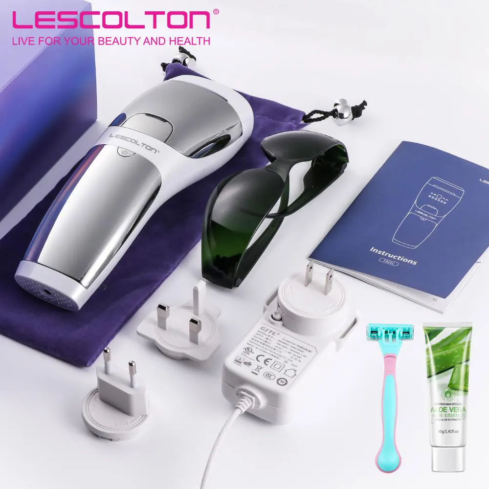 LESCOLTON IPL Hair Removal Laser Epilator Sapphire Epilator with Skin Tone Auto Recognition Permanent Hair Removal Machine-T021C