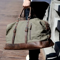 mens waterproof oil wax canvas bags weekend travel bags luggage large capacity wild retro shoulder bag