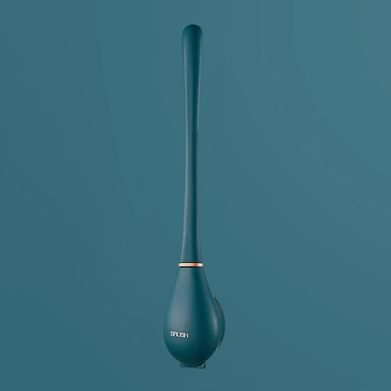 

50LB Creative Silicone Water Drop Toilet Brush and Holder Set Automatic Opening and Closing Deep-Cleaning Toilet Bowl Brush Bat