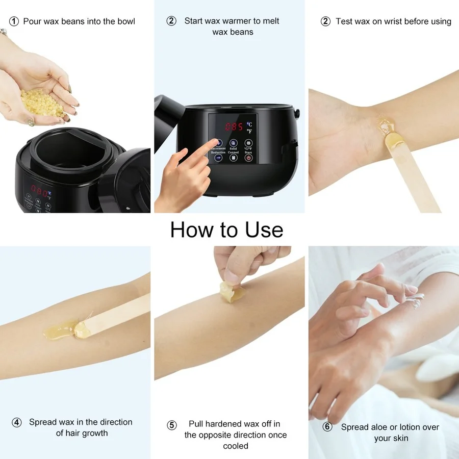 

Waxing-kit Wax Melts Hair Removal Machine Set Wax Pot melter Professional Hands Feet Care Paraffin chauffe Cire Epilation