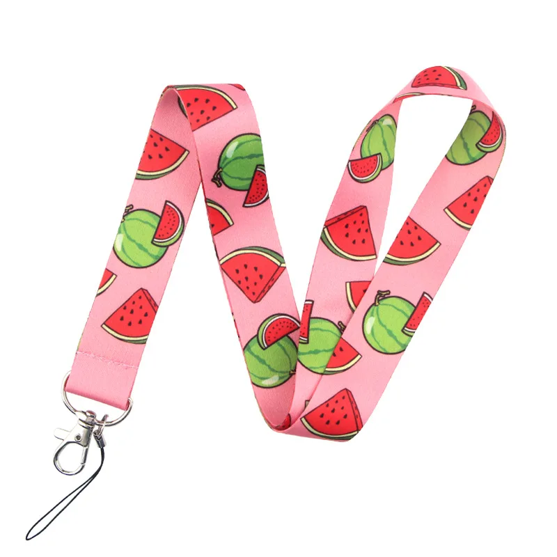 

Funny Fruits Keychain Lanyards Id Badge Holder ID Card Pass Gym Mobile Phone Badge Holder Key Strap webbings ribbons