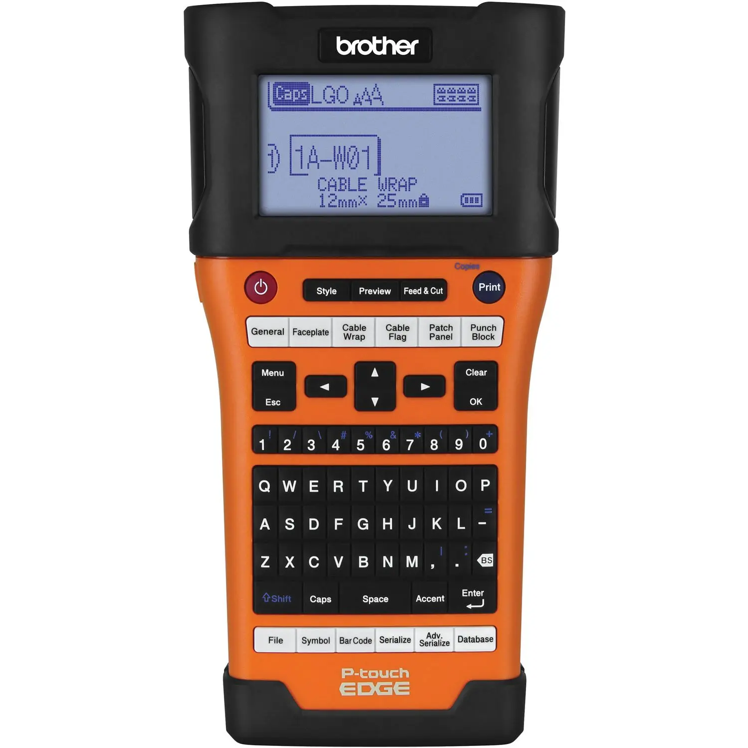 Brother label printer PT-E550W handheld WiFi wireless power cable room wiring network | Компьютеры и офис