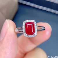 kjjeaxcmy fine jewelry 925 sterling silver inlaid natural ruby ring delicate new female gemstone ring popular support test