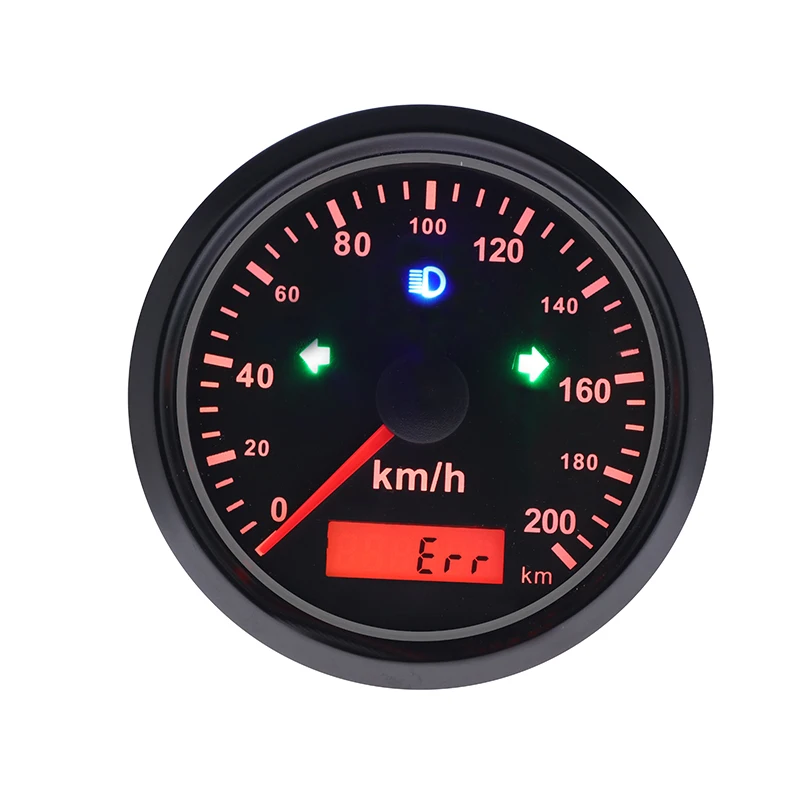Скоростной GPS-прибор с красной подсветкой 85 мм 125 км/200 км/ч для автомобиля лодки