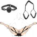 БДСМ бондаж разбрасыватель на бедро, кожаный ремень с регулируемой пряжкой для ног с открытой лямкой