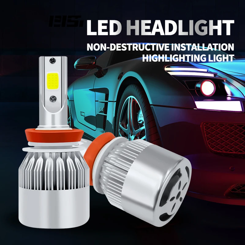 

NEW C6 H1 H3 Car Led Headlight Bulbs H7 Outdoor Lights H4 880 H11 HB3 9005 HB4 9006 H13 6000K 12V 36W 3800LM Auto Headlamp Tools