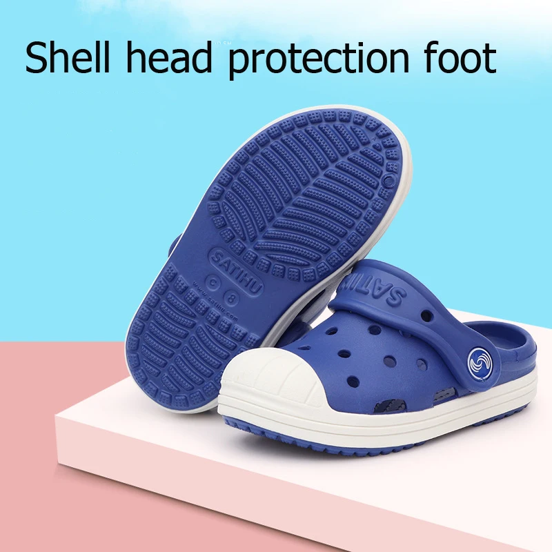 Пляжные шлепанцы для мальчиков и девочек детские сандалии летняя детская