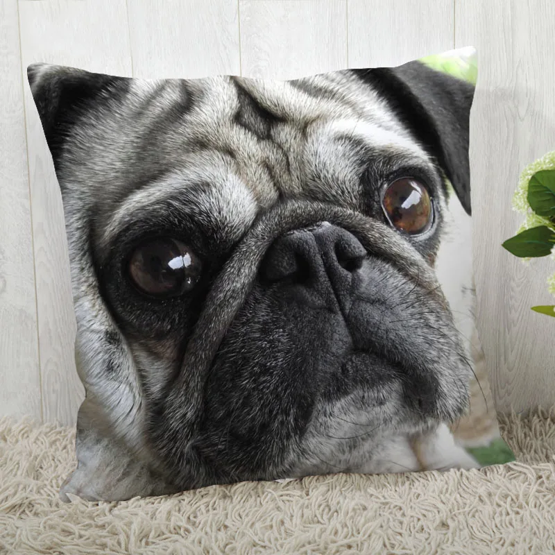 

Kissen Abdeckung Anpassen Mops Hunde Kissen Fall Moderne Home Dekorative Kissen Für Wohnzimmer 45X45cm,40X40cm EINE 2020.4.29