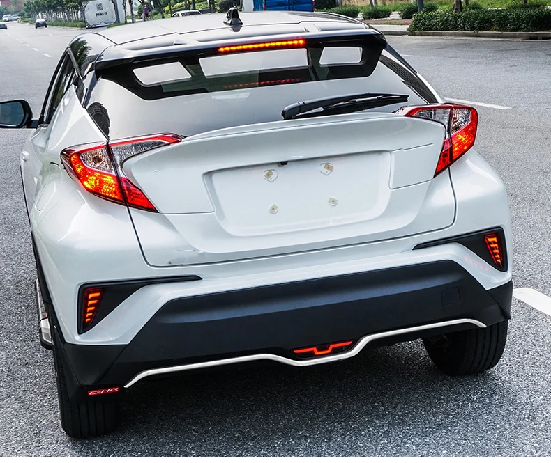 Задняя планка накладка применяется только для Toyota CHR заднего бампера украшения, абс материал яркая полоса C-HR внешняя отделка модификация