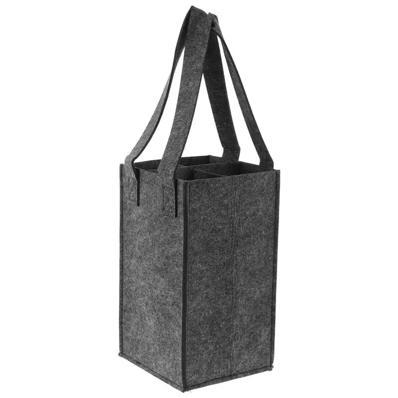 

1Pc Portable Felt Red Wine Bag Wine Gift Bag Felt Champagne Holder for Storage