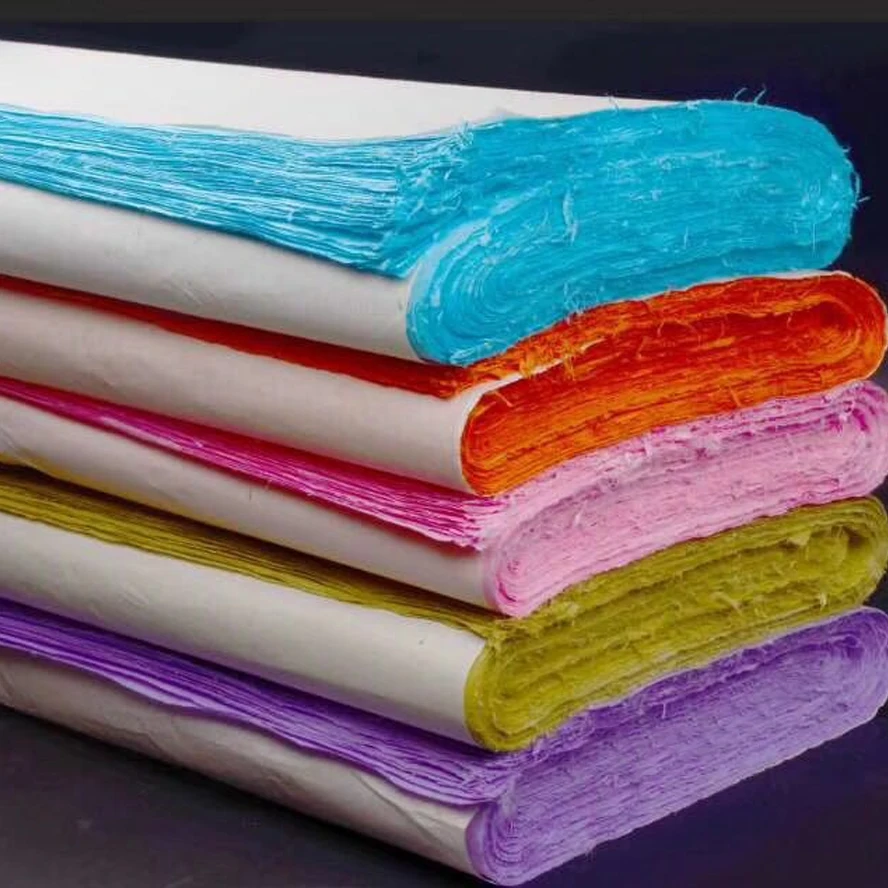 100pcs Colorful Rice Paper Chinese yunlong xuan zhi paper for painting calligraphy Artist art supplies | Канцтовары для офиса и