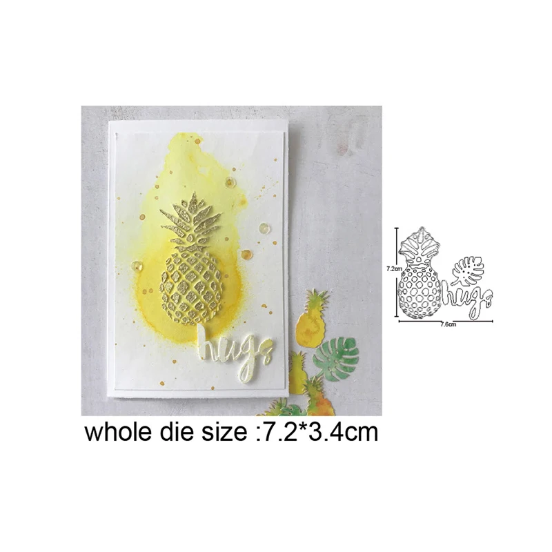 

Fruit pineapple leaves Metal Cutting dies Scrapbooking Craft Die Cuts diy album Emboss Decoration Paper art Card make Stencil