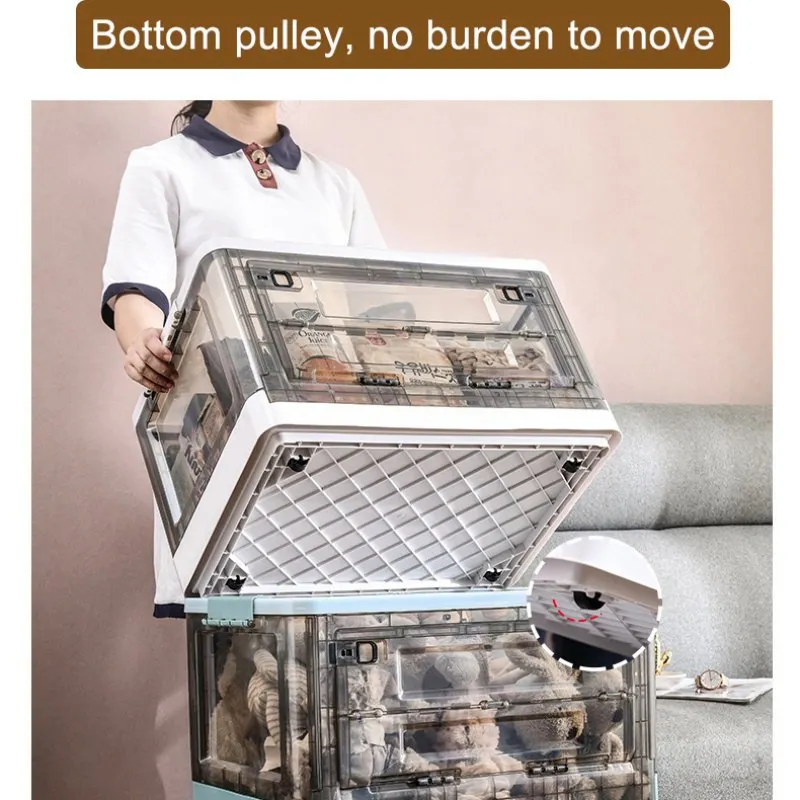Transparent Storage Box Solid And Durable Foldable Plastic New Boxes With Wheels For Home Use 2020 | Дом и сад