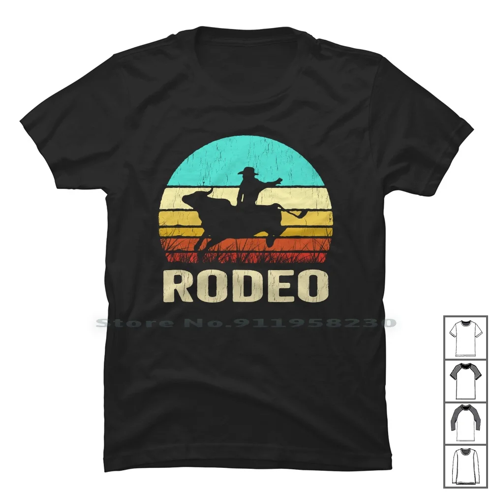 Промокод Rodeo Винтажная Футболка 100% хлопок Хэллоуин популярный ковбойский тренд