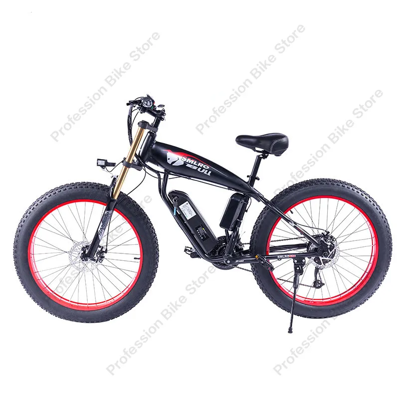 Online SMLRO S10S BULL Erwachsene Elektrische Bike 26 Zoll Speichen Rad E-Bike 750W 48V 18AH Mobilität Berg Fett Fahrrad Strand Schneemobil