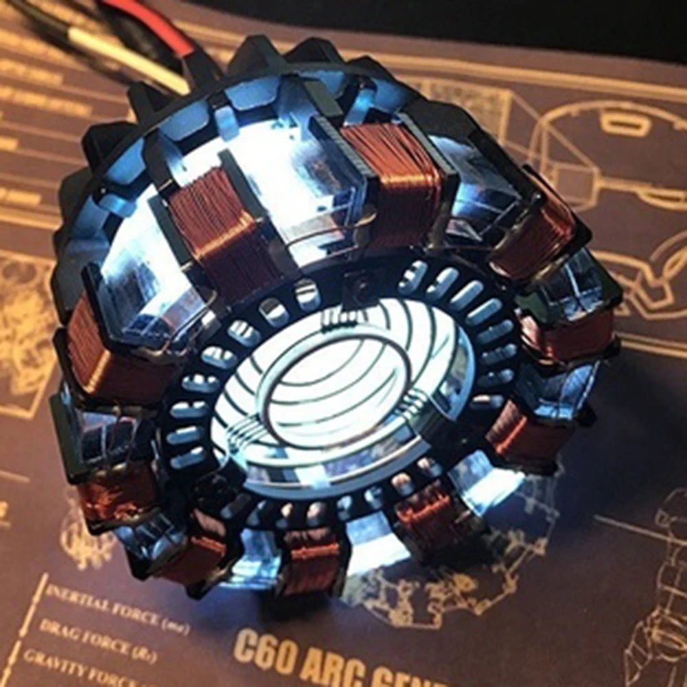 Arc Reactor DIY Model Kit LED Chest USB Light Movie Props Action Figure Toy Very cool illuminant arc ornament lamp | Игрушки и хобби