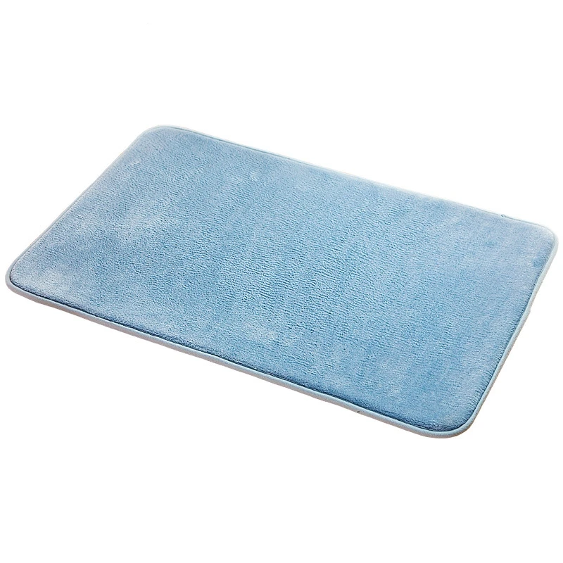 

Home Bath Mat Non-slip Bathroom Carpet Soft Coral Fleece Memory Foam Rug Kitchen Toilet Floor Decor Washable 8 Colors