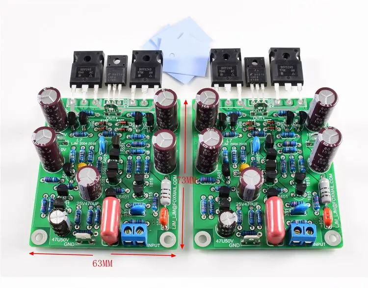 

2 шт. новый класс AB MOSFET IRFP240 IRFP9240 L7 аудио HIFI усилитель мощности двухканальный 300 вт до 350WX2 Плата усилителя
