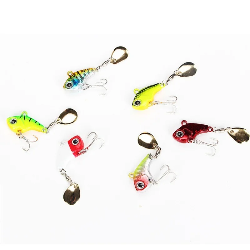 1Pcs Rotating Metal VIB Vibration Bait Spinner Spoon Fishing Lures 7g 10g 20g Jigs Trout Winter Fishing Hard Baits Tackle Pesca