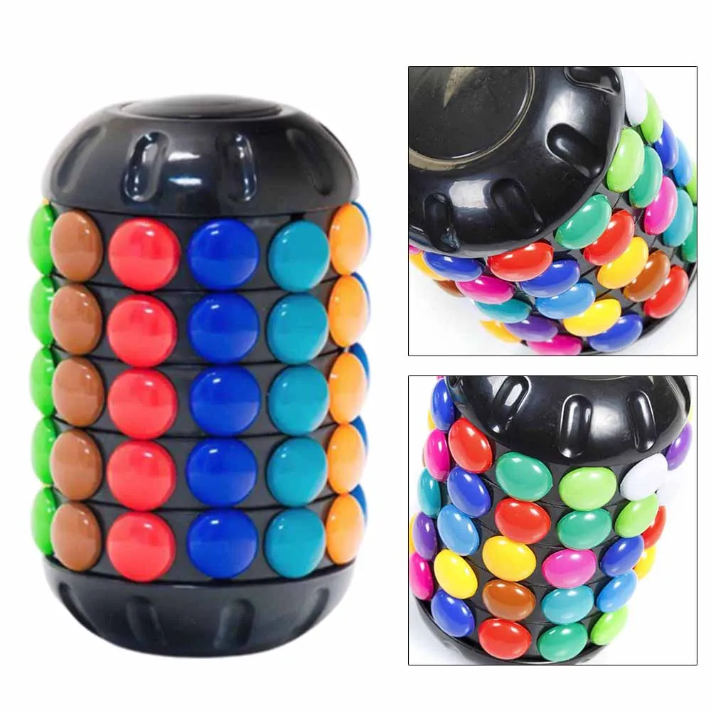 

Cylindrical Cube Toy Creative Intellectual Decompression Toys Twist Puzzle Toy for Kids