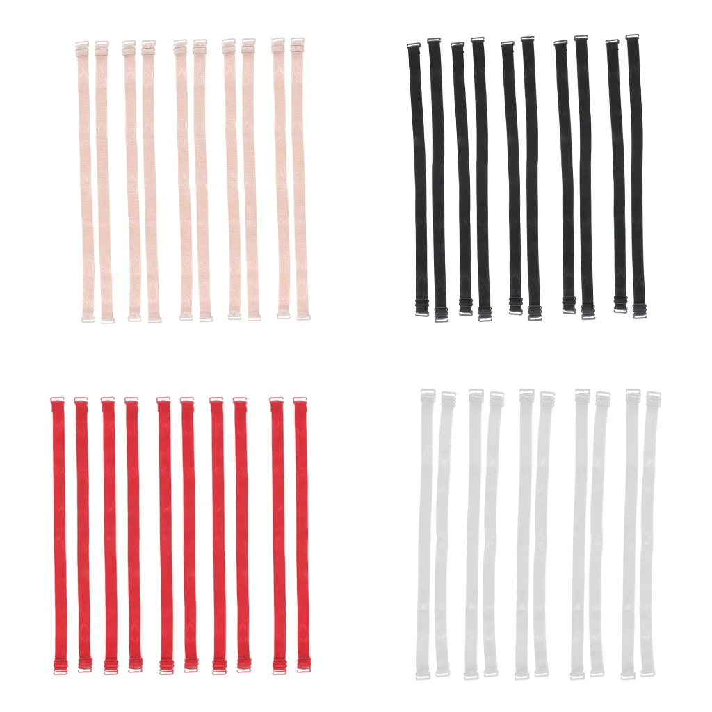 

5 Pairs Ladies Adjustable Bra Straps Replacement 15mm Width Band
