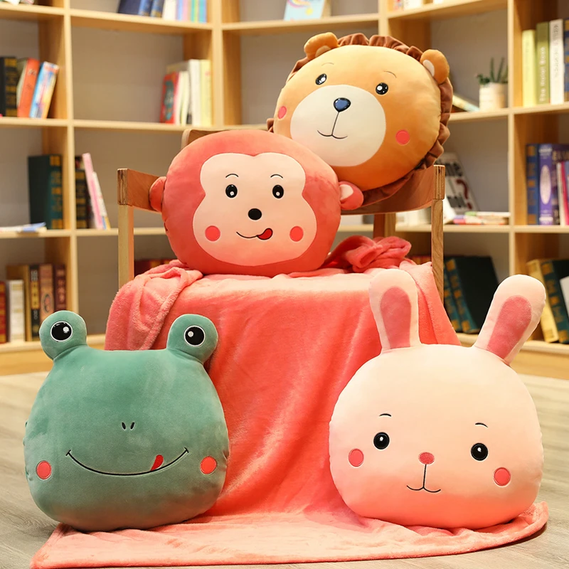 Мягкая фланелевая подушка в виде кролика-лягушки мягкая грелка для рук детская