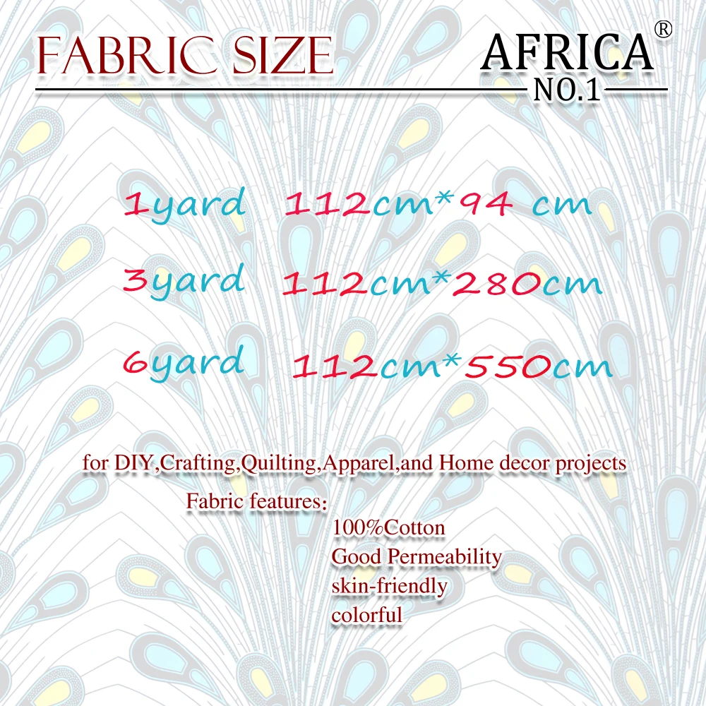 

Africa Ankara Wax Fabric Super Hollandais Comfortable Feel Wax Prints Cotton Fabric 6 Yards for Sewing