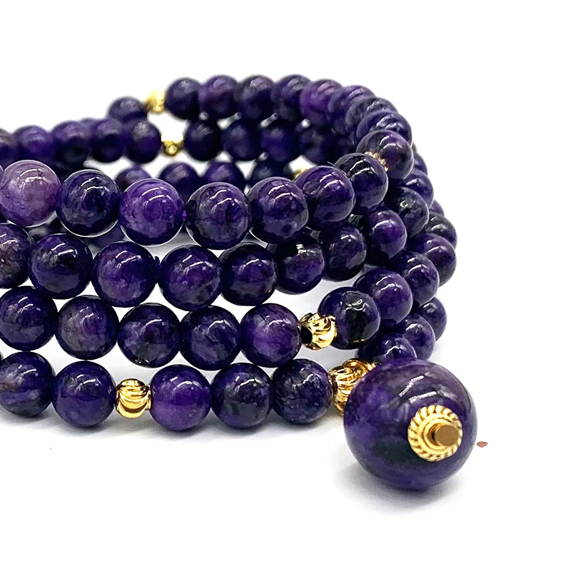 Женский браслет-подвеска с круглыми бусинами диаметр 75 см ширина 6 мм | Украшения