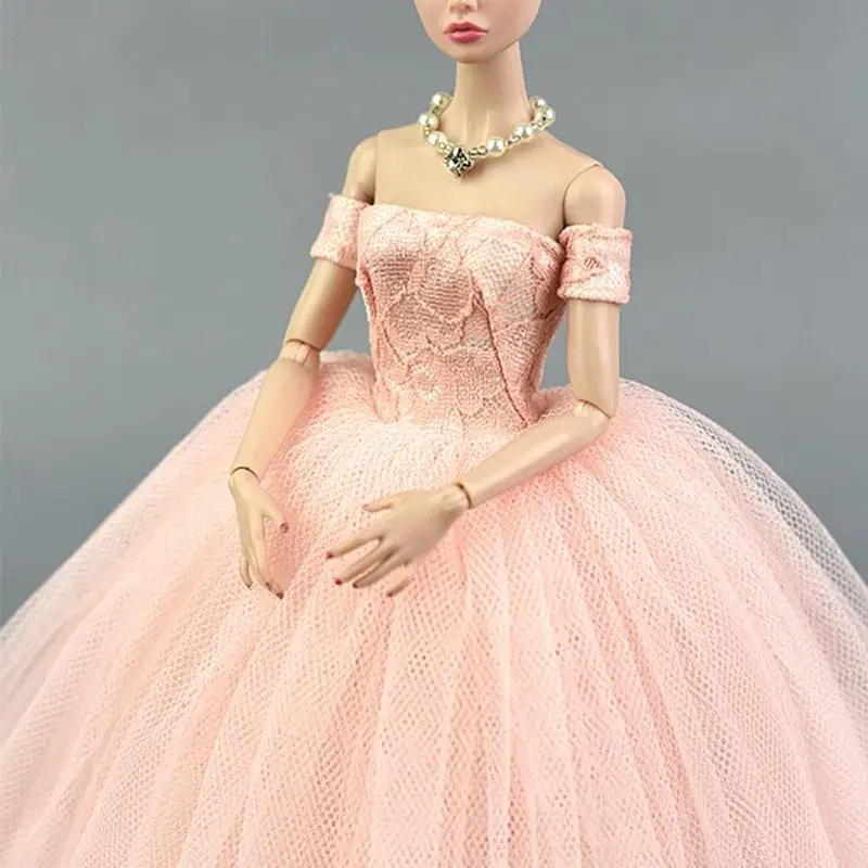 

Dress Up Doll 30cm6 Points Baby Clothes Puffy Dress Fairy Princess Wedding Dress H9F9