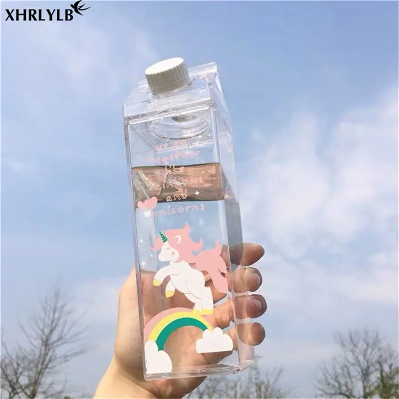 XHRLYLB креативная коробка для молока в форме единорога бутылка воды портативная