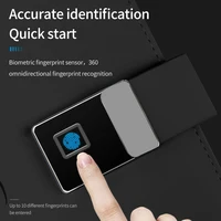 Кожаный блокнот со сканером отпечатков пальцев#1