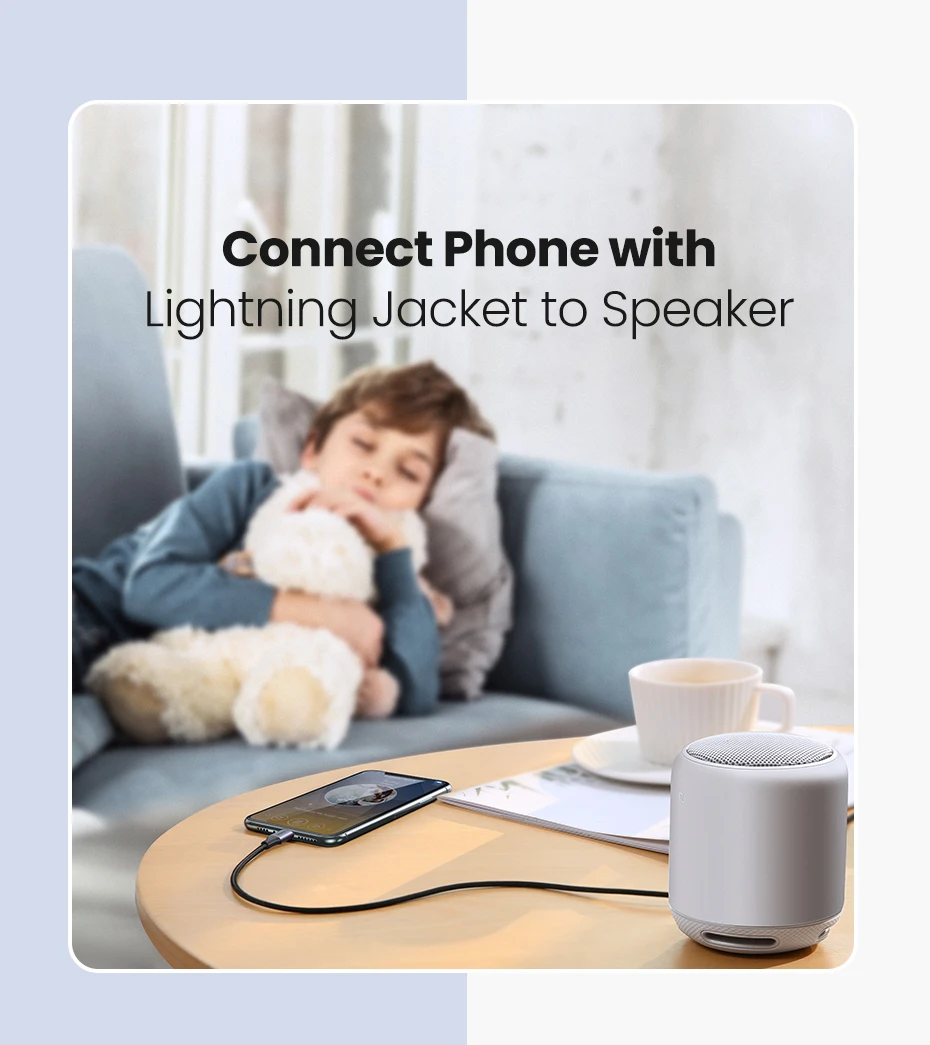 Ugreen MFi Lightning до 3 5 мм Aux кабель для iPhone 11 Pro Max X 7 штекер 1 м автомобильный конвертер